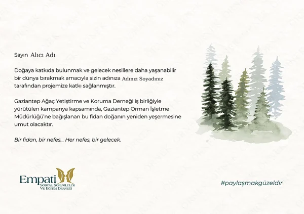 Fidan Kampanyası - Hediye Fidan Gönderimi - Görsel 1